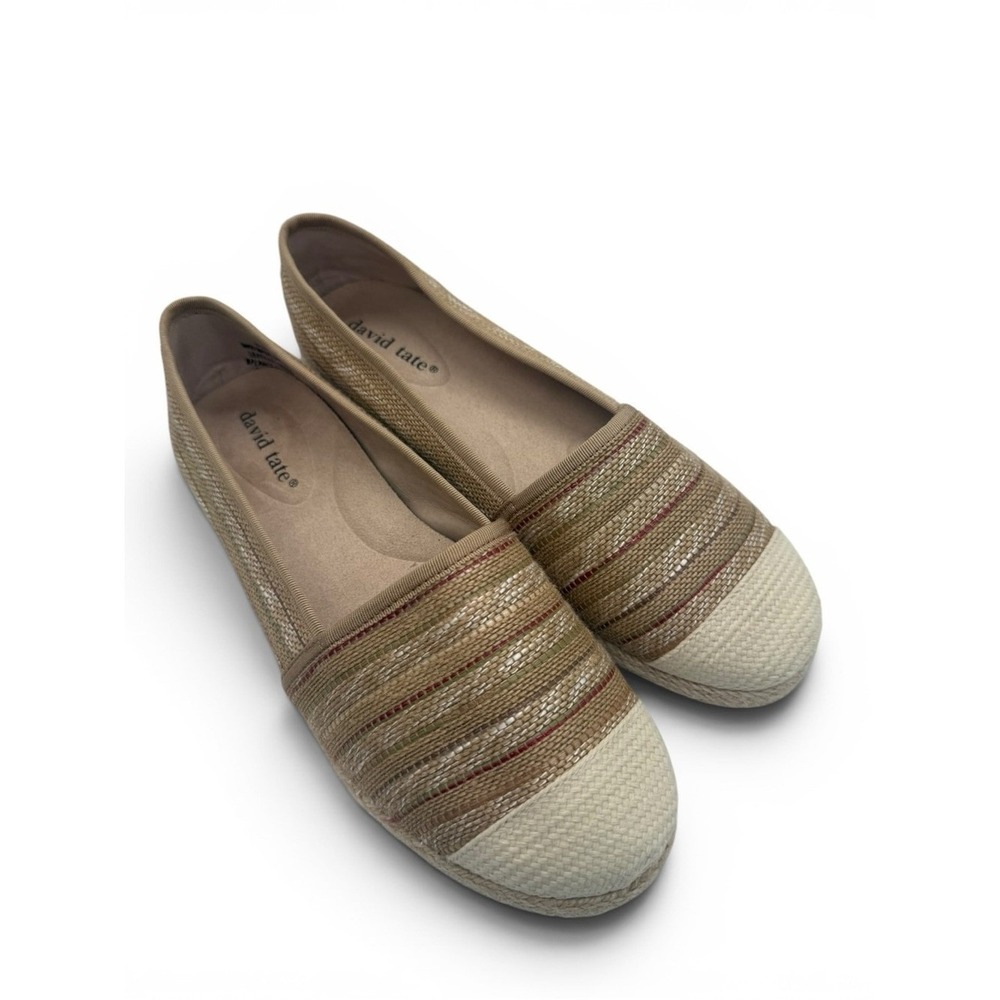 David Tate "Paradise" Woven Espadrille Slip-On Flats